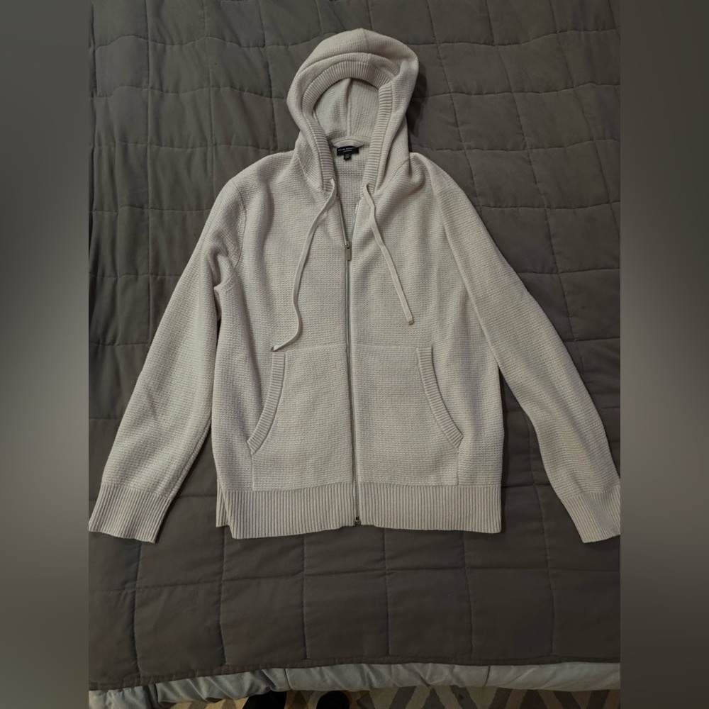 Club Monaco Cashmere Zip-Up Hoodie Sweater. size M